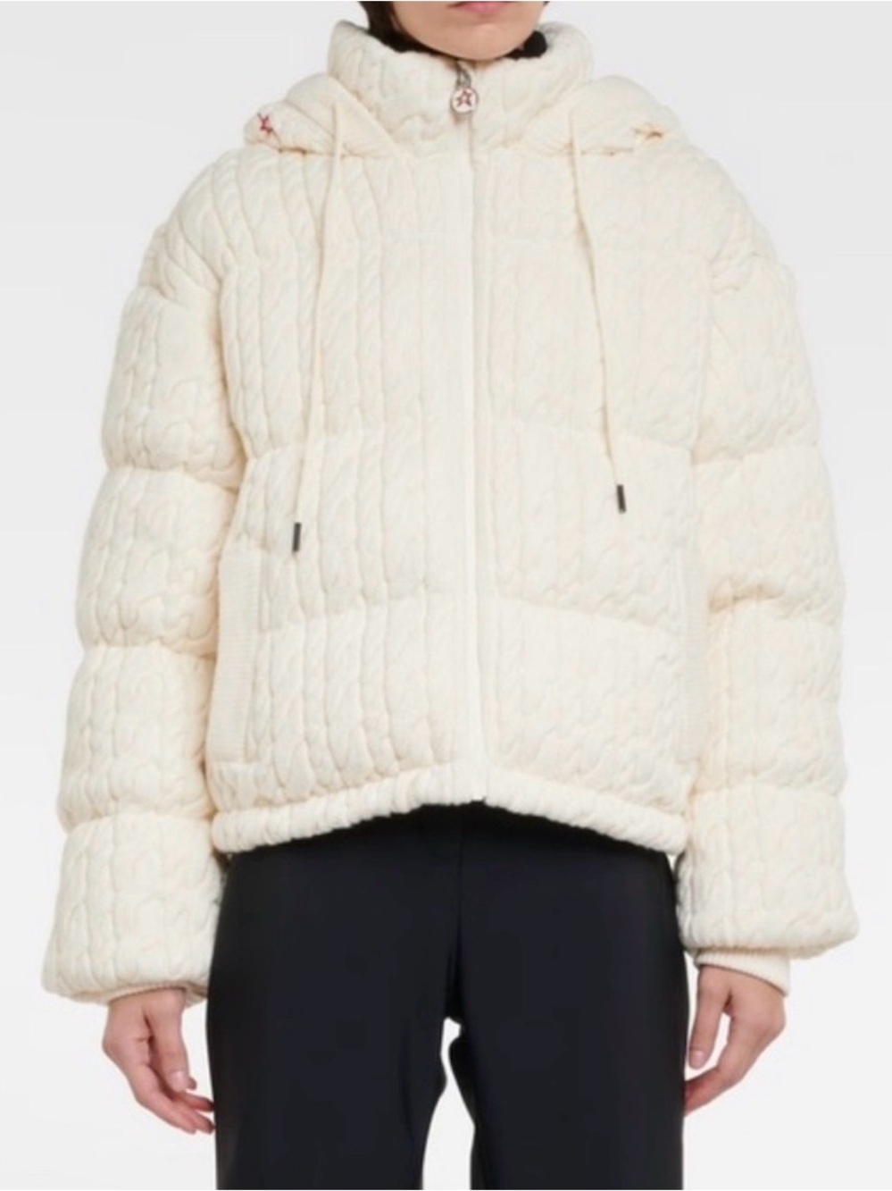 Perfect Moment Quilted Hooded Puffer Jacket in Cream